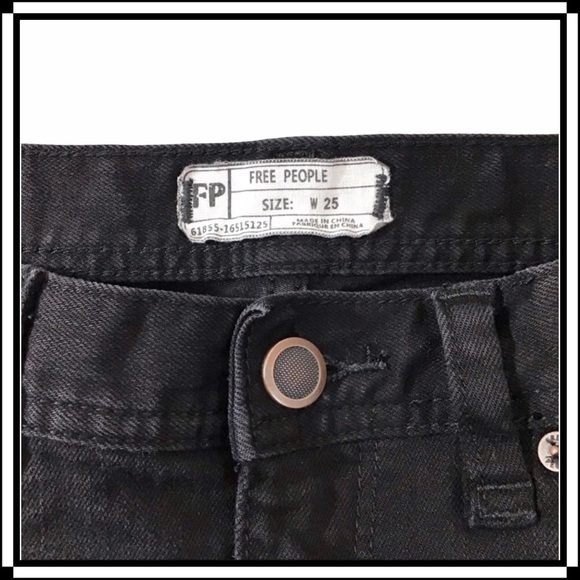 Free People Black Levon Full Bilateral Side Zipper Skinny - Leg 25 - Picture 4 of 16